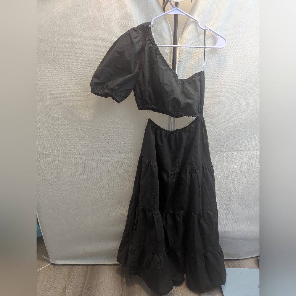 Elegant Black One Shoulder Dress